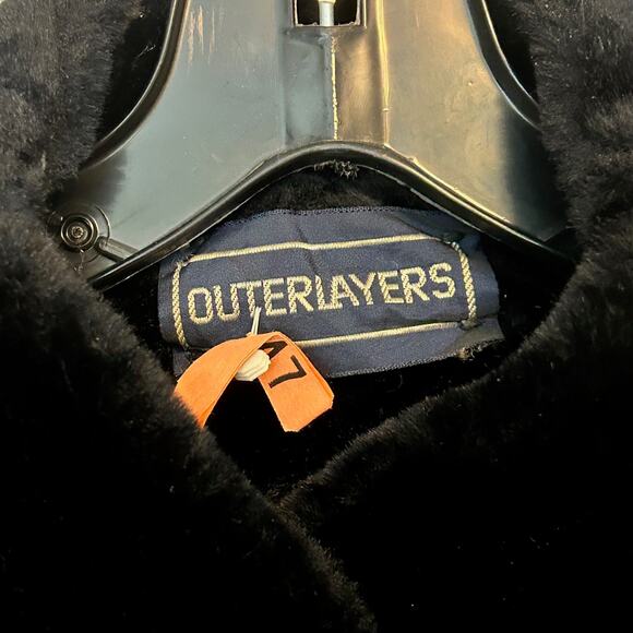 Vintage Retro Outerlayers Faux Fur Colorblock Coat Women's Size 9-10 - Picture 2 of 11